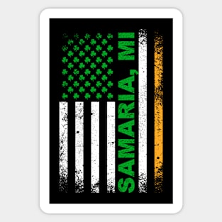 Irish American Flag SAMARIA, MI Sticker